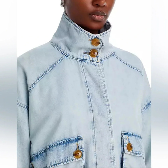BlankNYC Stand Collar Lightweight Denim Jacket Sold at Revolve - Picture 4 of 7
